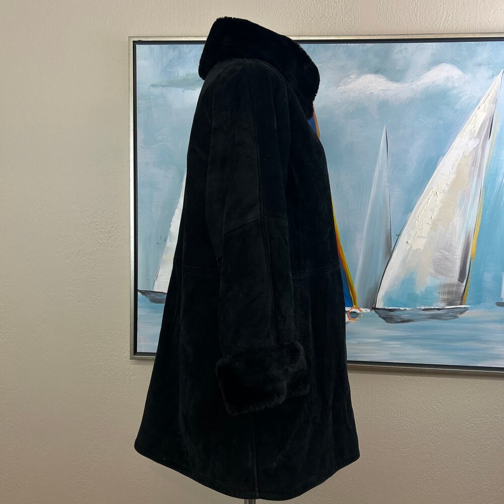 Vintage Robert Arnold Pig Suede Leather - black Knee length coat
Size med - Picture 4 of 10